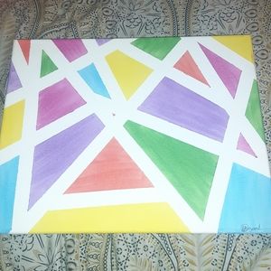 Abstract rainbow art
